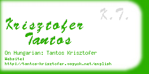 krisztofer tantos business card